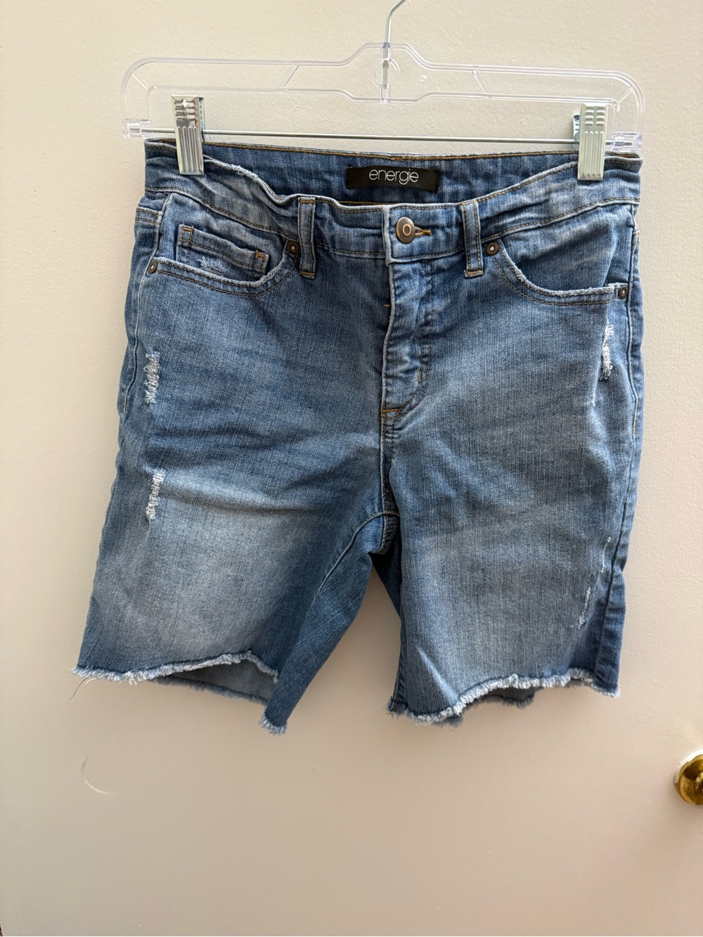Energie Distressed Denim Shorts